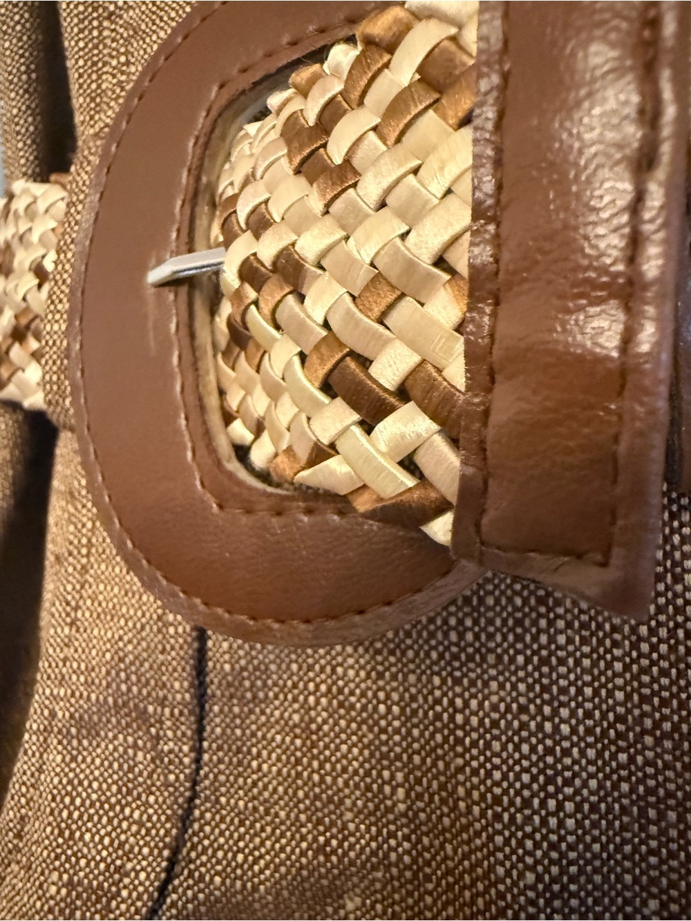 David Meister Brown Tweed Belted Sheath Dress - Made in USA - Picture 5 of 6